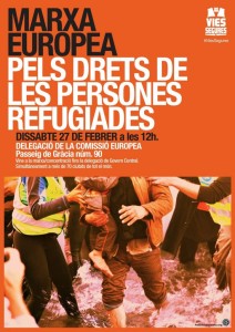 Cartell de la marxa europa pels drets de les persones refugiades