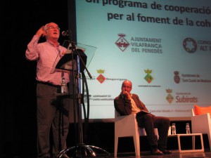 Jordi Cuyàs, coordinador de projectes estratègics de l’Ajuntament de Vilafranca del Penedès i Juli Silvestre, de l’empresa d’inserció Nou Set