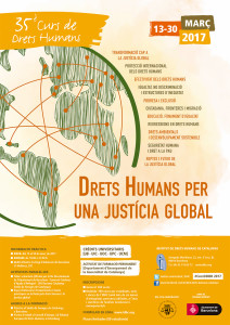 Cartell Curs anual DDHH per una justícia global