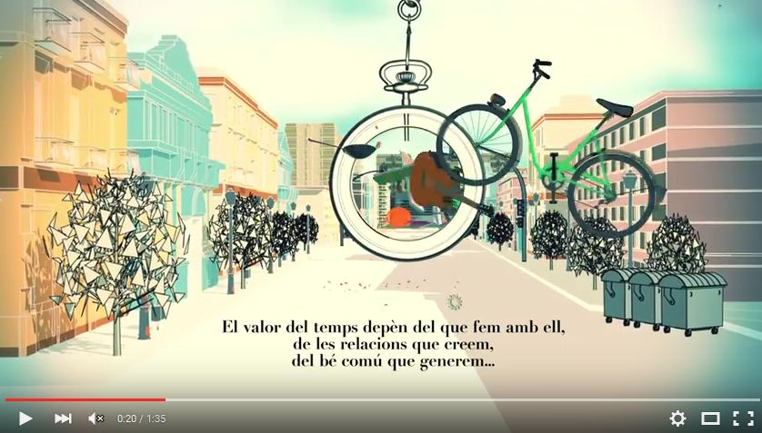 Captura del vídeo sobre bancs del temps