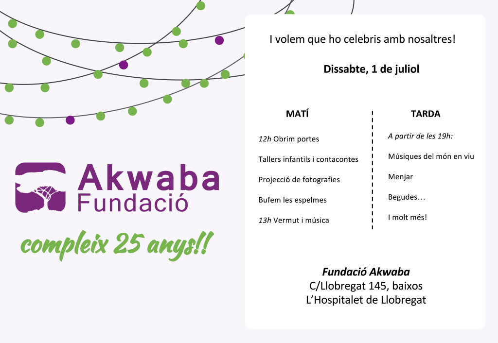 25è aniversari Fundació Akwaba